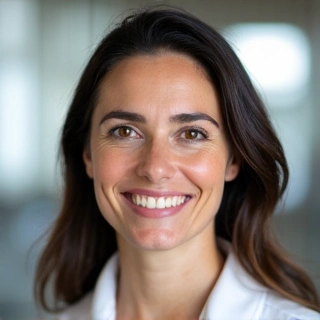 Portrait of Dr. Elara Vance, Herbanelle's Chief Scientific Officer, looking professional and approachable.